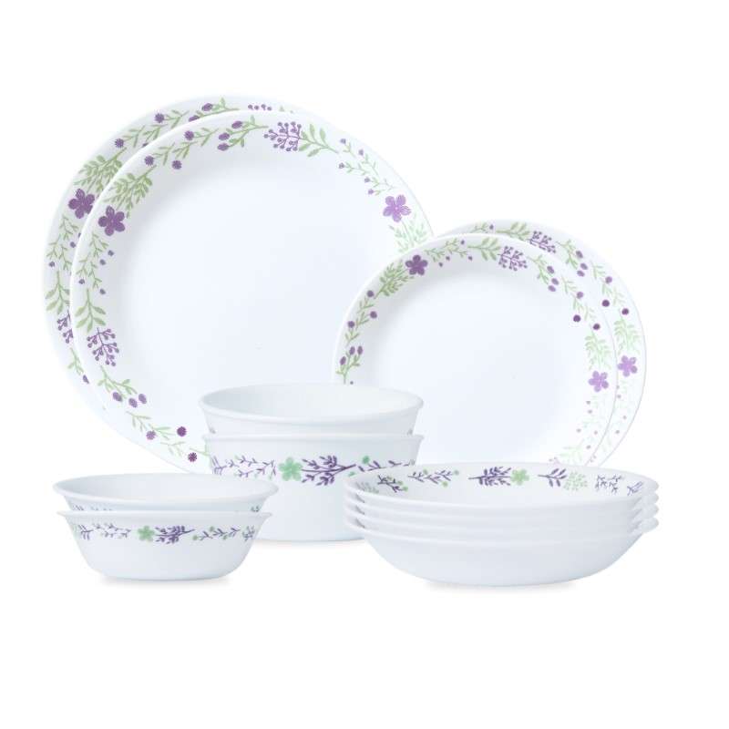 ชุดจานชาม Corelle ลาย Handmade Flora เซต 12 ชิ้น /C-03-12-HMF-1