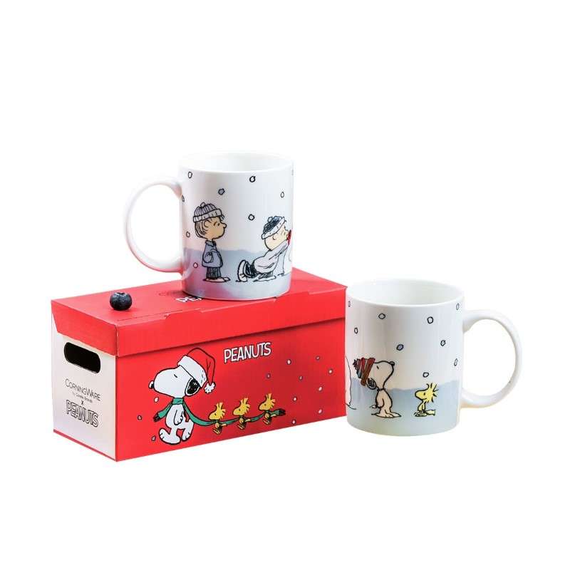 ชุดแก้ว Corelle ลาย Snoopy Snow Mugเซต 2 ใบ/C-03-2MG/SF-SNW-SG ขนาด 414 ML.-1