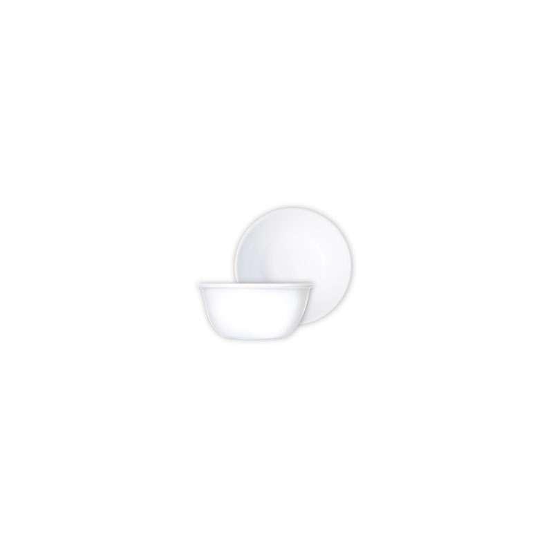 ชามอาหาร Corelle ลาย JUST WHITE สีขาว 2 ชิ้น/C-03-406-N LP-2 ขนาด 177 ml. 3.5 นิ้ว (9.5 cm.)-1