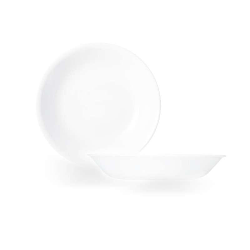จานซุป Corelle ลาย JUST WHITE สีขาว 2 ชิ้น/C-03-413 N LP-2 ขนาด 6.5 นิ้ว (17 cm.)-1