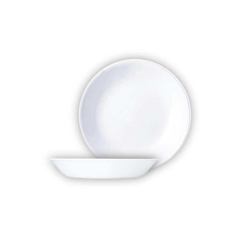 จานซุป Corelle ลาย JUST WHITE สีขาว 2 ชิ้น/C-03-420 N LP-2 ขนาด 8.5 นิ้ว (21 cm.)-1