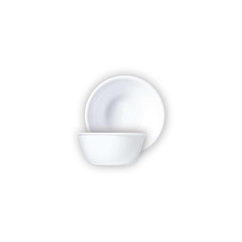ชามแบ่ง Corelle ลาย JUST WHITE สีขาว 2 ชิ้น /C-03-426 N LP-2 ขนาด 450 ml. 4.8 นิ้ว (12 cm.)-1