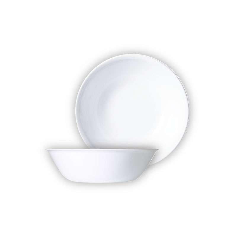 ชามเสิร์ฟ Corelle ลาย JUST WHITE สีขาว 2 ชิ้น/C-03-432 N LP-2 ขนาด 1 ลิตร 8.5 นิ้ว (21.5 cm.)-1