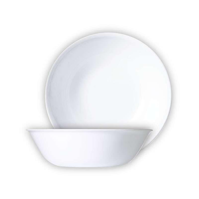 ชามเสิร์ฟ Corelle ลาย JUST WHITE สีขาว 2 ชิ้น/C-03-464 N LP-2 ขนาด 2 ลิตร-1