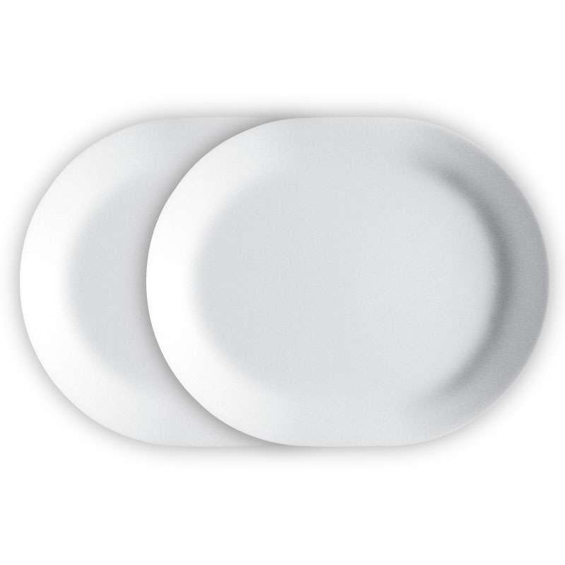 จานเปล Corelle ลาย JUST WHITE สีขาว 2 ชิ้น/C-03-611 N LP-2 ขนาด 10 x 12 นิ้ว (25.5 cm. x 32 cm.) -1