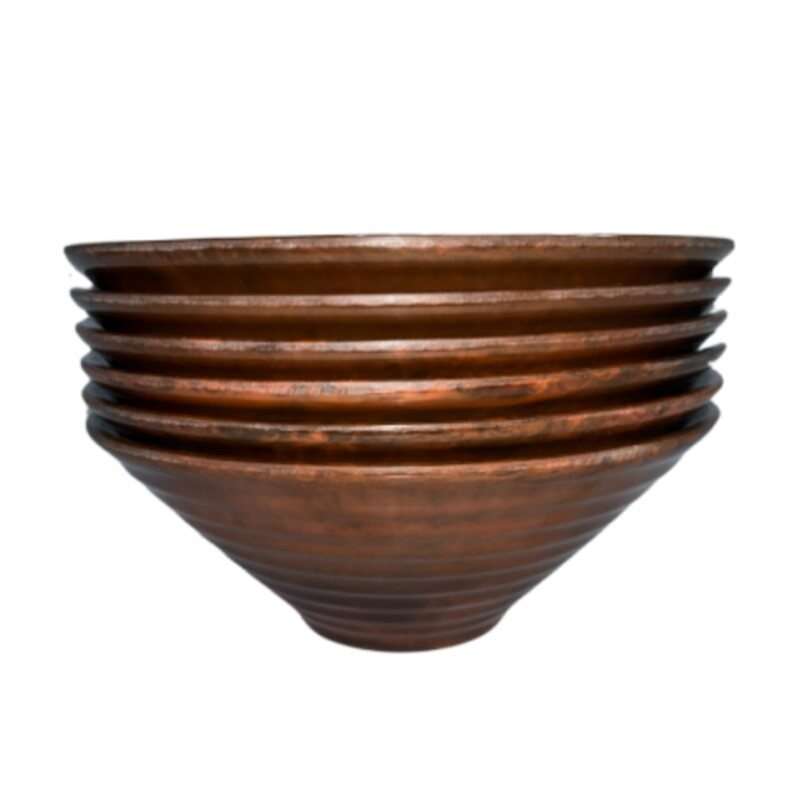 ชามเมลามีนลายคลื่น 9 นิ้ว ลวดลายไม้ แพ็ค 6 ใบ-1