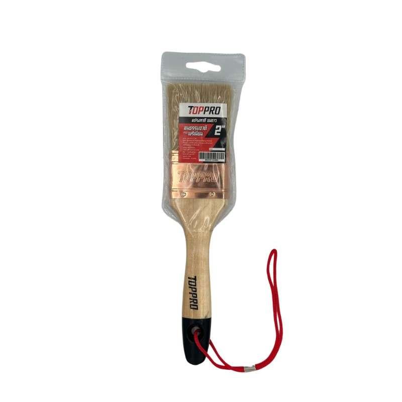 แปรงทาสีขนธรรมชาติ สีขาว 2" TOPPRO (12 ชิ้น)-1