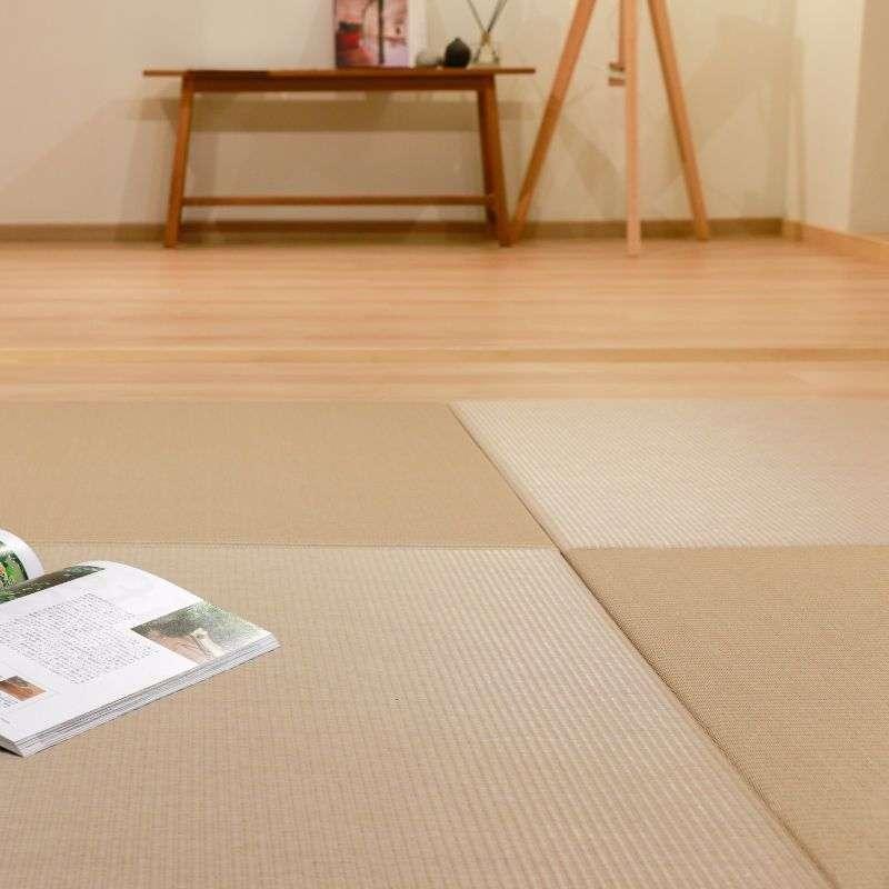 เสื่อทาทามิ Migusa Tatami ขนาด83x83cm  Meseki Mocha Beige-1