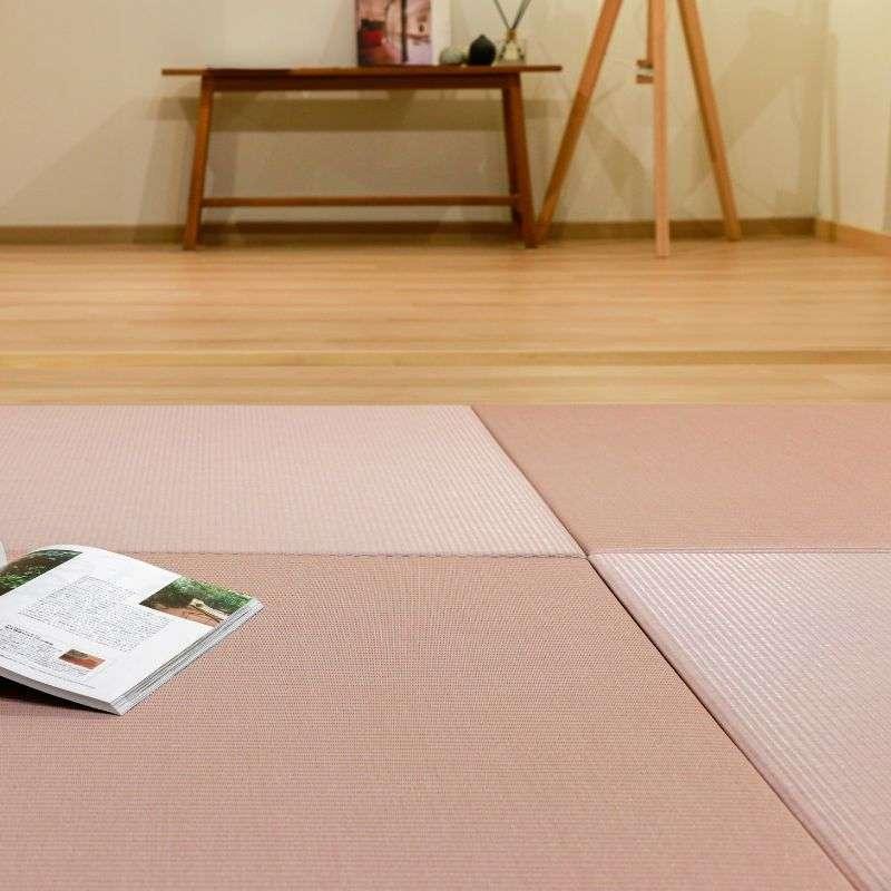 เสื่อทาทามิ Migusa Tatami ขนาด83x83cm  Meseki Pink-1