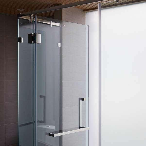 ฉากกั้นอาบน้ำ ROYALE 2000 Plus บานเปิด+บานฟิกซ์ นวัตกรรมกันน้ำ 99% สีเงินเงา-1