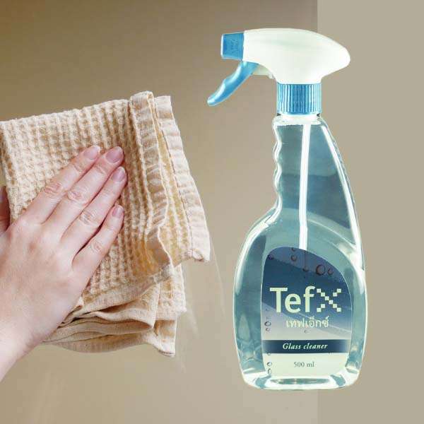 ผลิตภัณฑ์ทำความสะอาดกระจกฉากกั้นอาบน้ำ TefX-1
