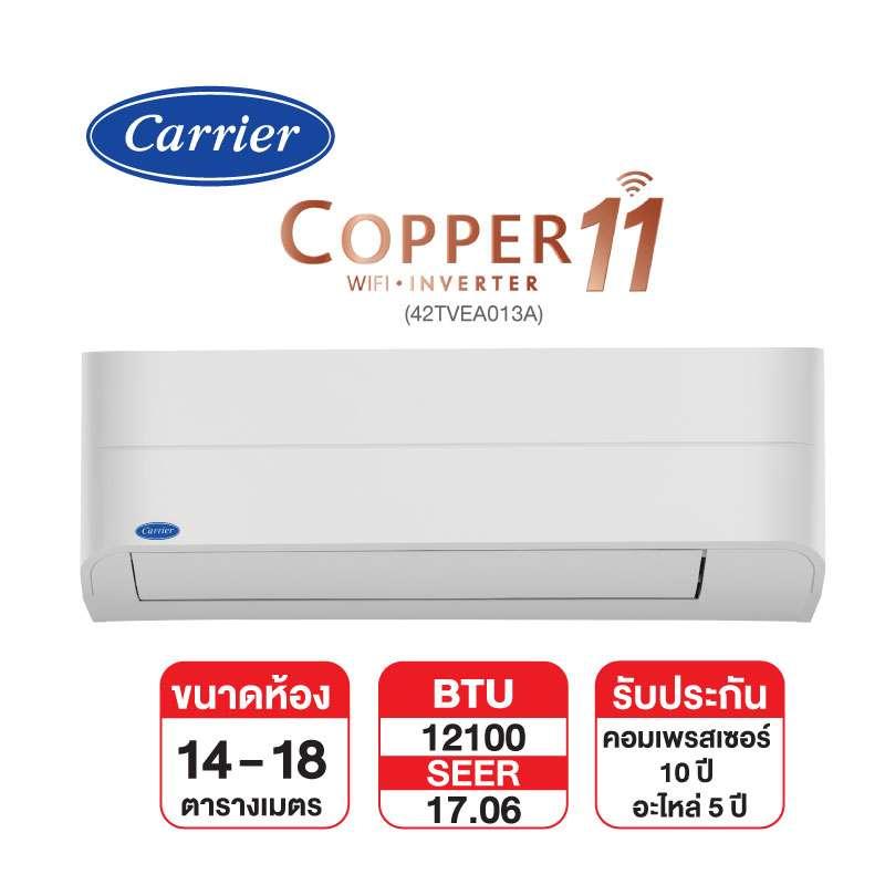 แอร์ติดผนัง CARRIER รุ่น COPPER 11 (Wifi) TVEA013A Inverter ขนาด 12,100 BTU (เฉพาะเครื่อง)-1