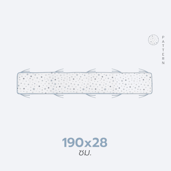 กันกระแทก (Bumper) เสริมใยถัก Bebeplay แผ่นเดียว 190x28 cm.-1