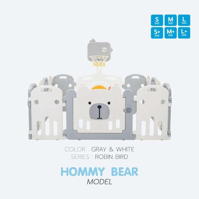 คอกกั้นเด็ก Bebeplay รุ่น Robin Bird ขนาด L/6 ฟุต สีเทาขาว-1