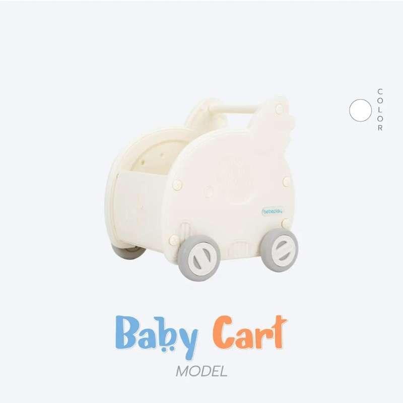 รถเข็นของเล่นเด็ก Bebeplay Baby Cart สีขาว-1