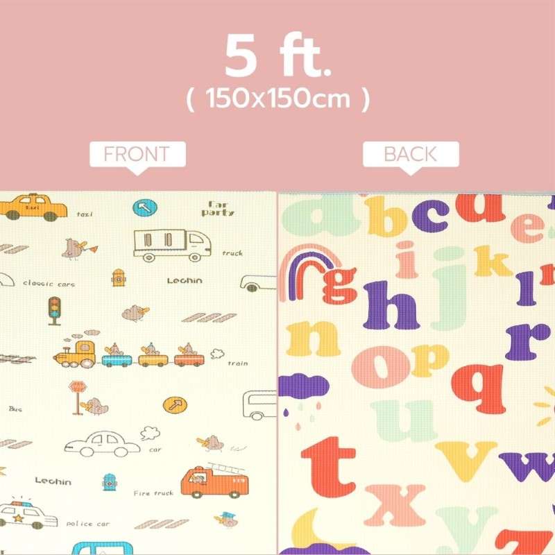 แผ่นรองคลานแบบม้วน Bebeplay XPE รุ่น Rolling Mat หนา 1.5 เซนติเมตร มีกระเป๋าพกพา ขนาด M/5 ฟุต-1