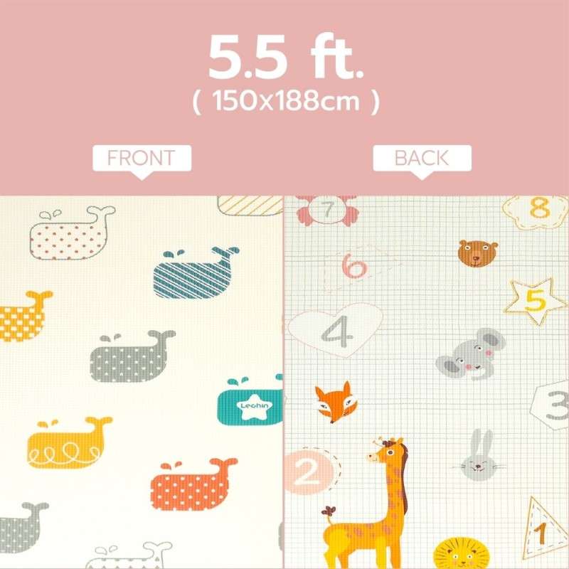 แผ่นรองคลานแบบม้วน Bebeplay XPE รุ่น Rolling Mat หนา 1.5 เซนติเมตร มีกระเป๋าพกพา ขนาด M+/5.5 ฟุต-1