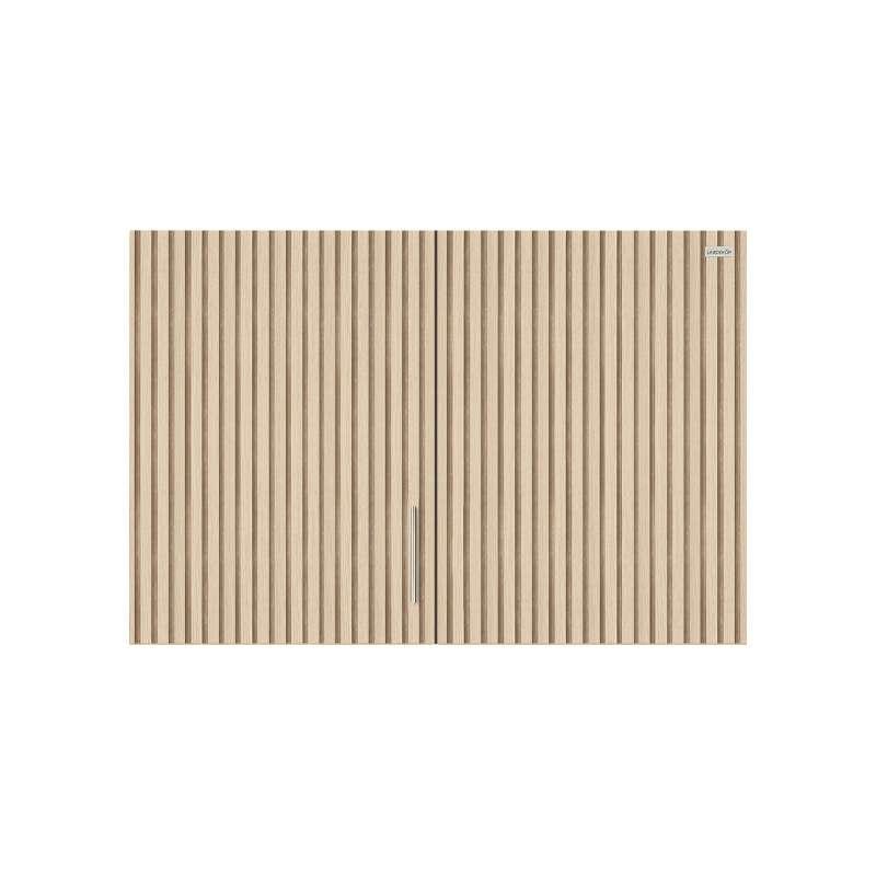 ตู้แขวนบนเข้ามุม(เปิดขวา) รุ่น The Line สีบีช -1