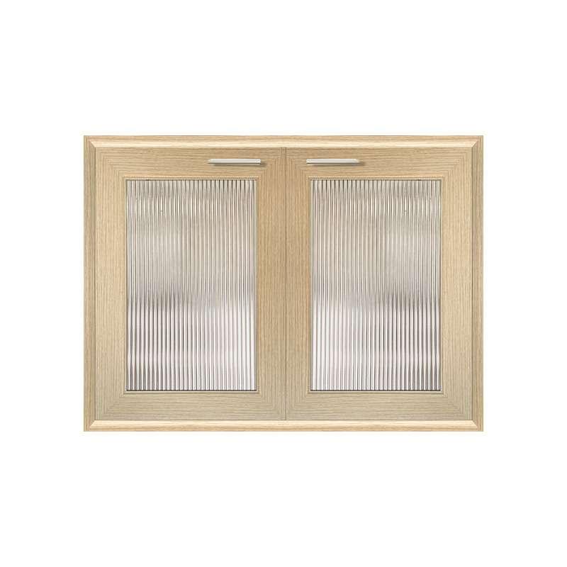 บานซิงค์คู่กระจกลอนใส รุ่น Mira สีบีชด้าน-1