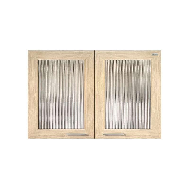 ตู้แขวนบนคู่กระจกลอนใส รุ่น Mira สีบีชด้าน-1