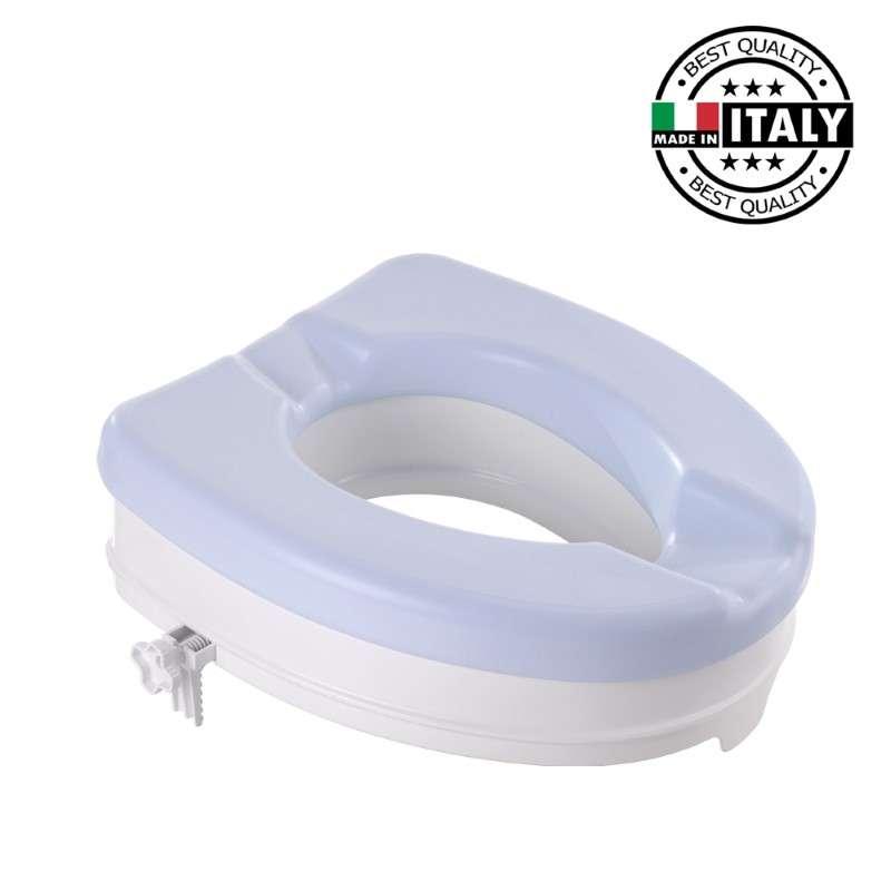 ที่นั่งชักโครกแบบยกสูงนุ่ม ขนาด 10cm/4'' KING สีฟ้าสว่าง 
-1