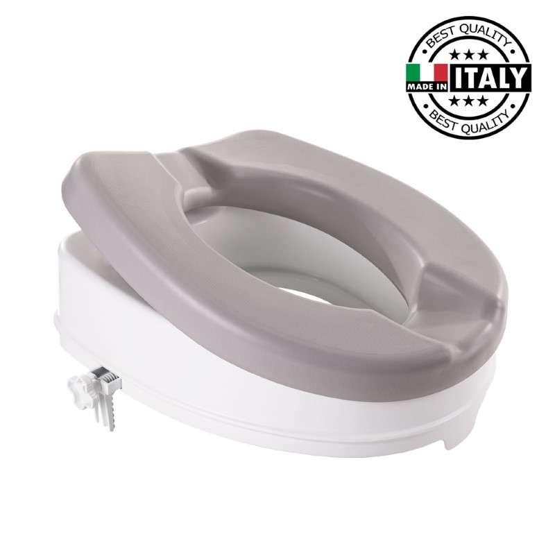 ที่นั่งชักโครกแบบยกสูงนุ่ม ขนาด 10cm/4'' KING สีเทาสว่าง 
-1