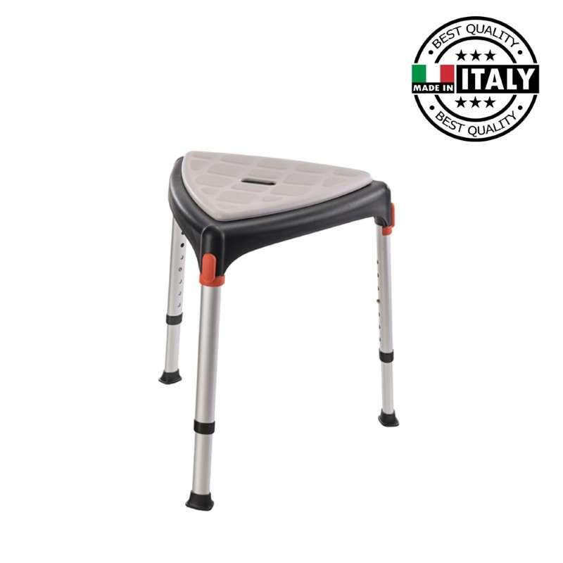 เก้าอี้อาบน้ำ KING ทรงสามเหลี่ยมปรับความสูง สีดำ
-1