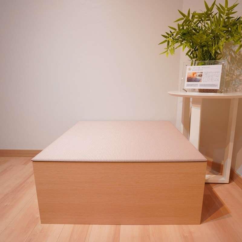ชุดตั่งทาทามิเอนกประสงค์ Migusa Tatami living corner Natural wood + Pink-1