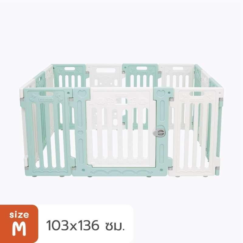 คอกสุนัข Hosttail รุ่น Pethome M เขียว ขาว-1