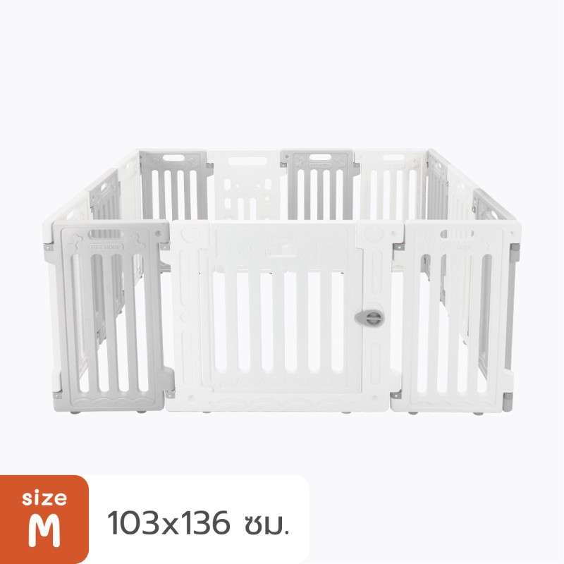 คอกสุนัข Hosttail รุ่น Pethome M เทา ขาว-1