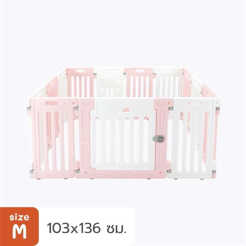 คอกสุนัข Hosttail รุ่น Pethome M ชมพู ขาว-1