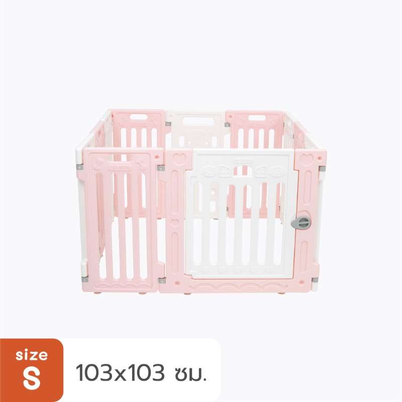 คอกสุนัข Hosttail รุ่น Pethome S ชมพู ขาว-1