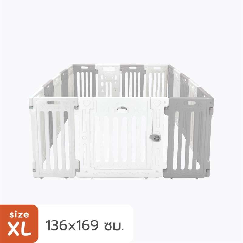 คอกสุนัข Hosttail รุ่น Pethome XL เทา ขาว-1