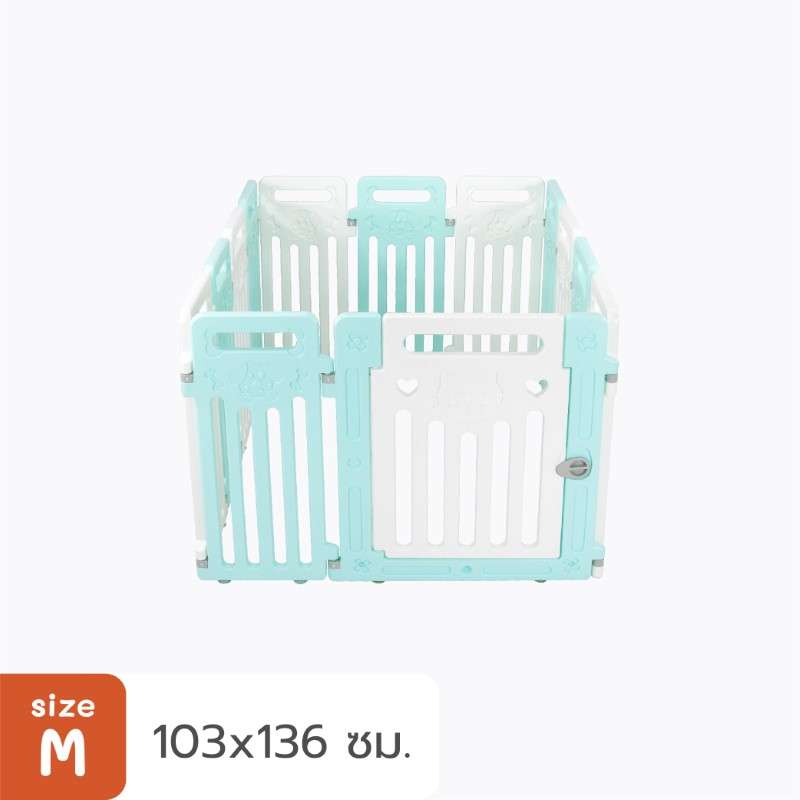 คอกสุนัข Hosttail รุ่น Pethome ExtraHeight 73 cm ขนาด M เขียวขาว-1