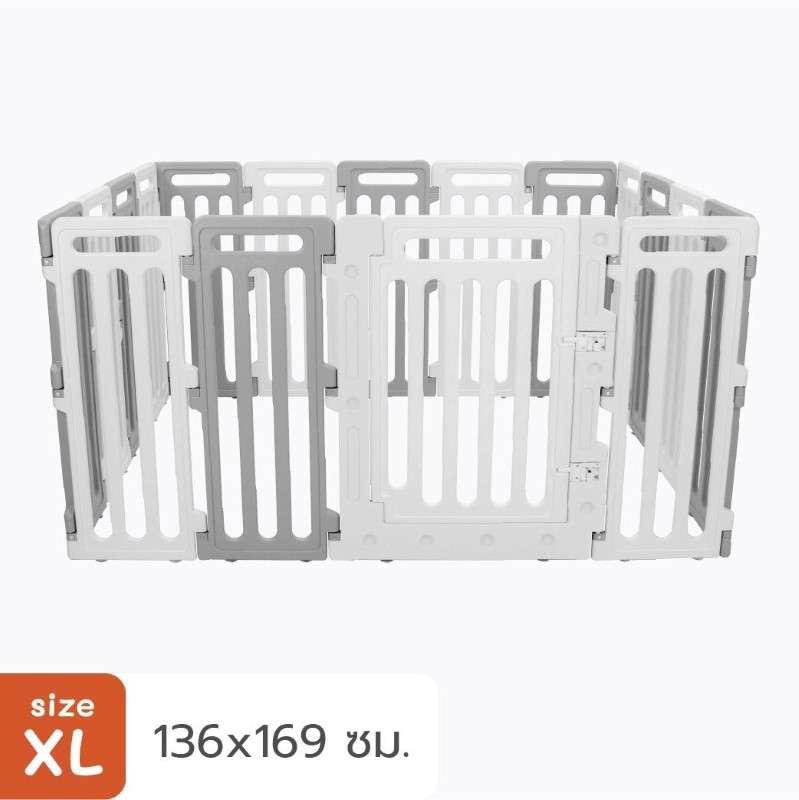 คอกสุนัข Hosttail รุ่น Pethome 90 cm ขนาด XL เทาขาว-1