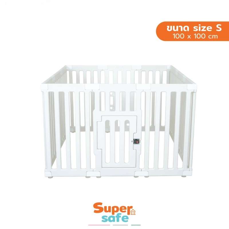 คอกสุนัข Hosttail รุ่น Super Safe 65cm ขนาด S ขาว [10+1+1]-1