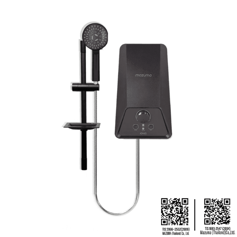 เครื่องทำน้ำอุ่น รุ่น IONIQ 5.5 MEATALLIC GRAY พร้อม RAIN SHOWER สีดำ 5500 วัตต์-1