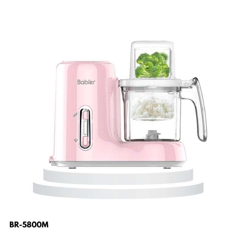 เครื่องนึ่งปั่นอาหาร Babier รุ่น BR-5800M [นึ่ง2ชั้น] สีชมพู-1