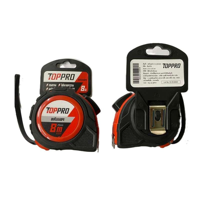 ตลับเมตร 8x25มม TOPPRO (6ชิ้น)-1