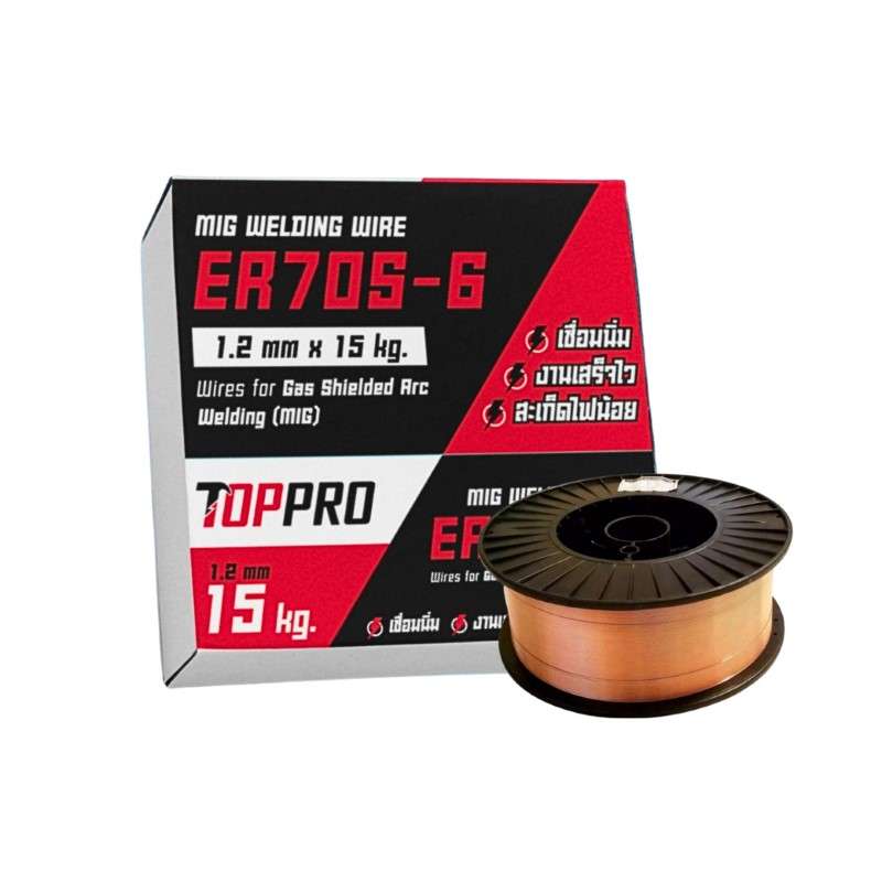 ลวดเชื่อมMIG TOPPRO ER70S-6 01.2มมx15กก-1