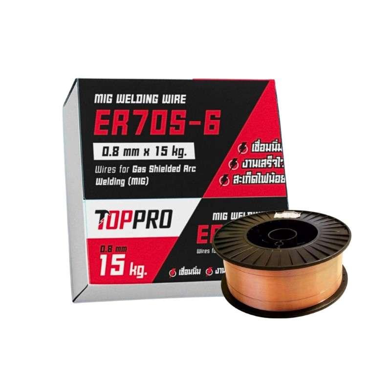 ลวดเชื่อมMIG TOPPRO ER70S-6 0.8มมx15กก-1