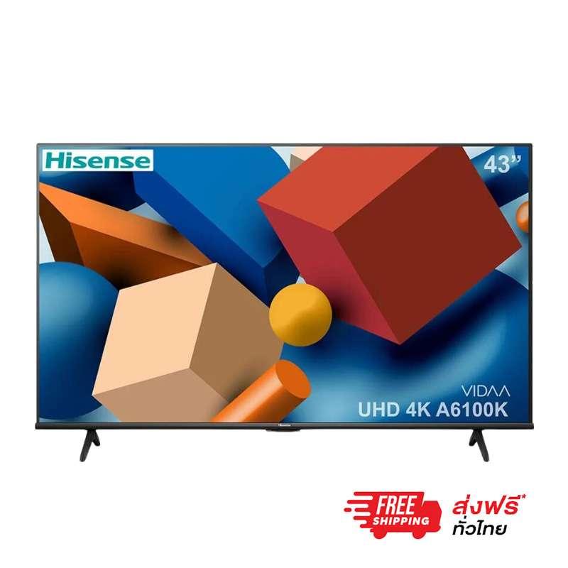 UHD LED Hisense 4K, VIDAA รุ่น 43A6100K ขนาด 43 นิ้ว-1