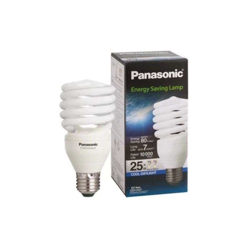 หลอดไฟเกลียว Panasonic ขั้ว E27 Day Light 25W [แพ็ค 6 สุดคุ้ม]-1