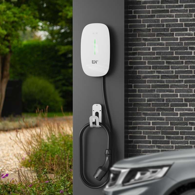 เครื่องชาร์จรถยนต์ไฟฟ้า (EV Charger) EN+ Caro Series *พร้อมบริการติดตั้ง ขนาด 7.4 kW สีขาว-1