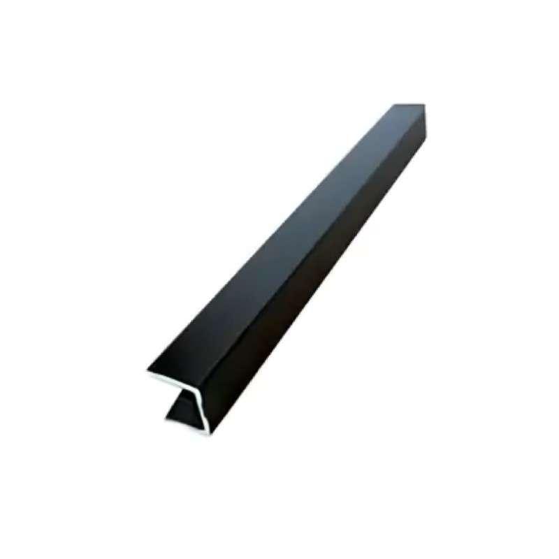 อลูมิเนียม ตัว U สีดำ ความยาว 6 เมตร (สำหรับปิดขอบแผ่น 4 mm.)-1