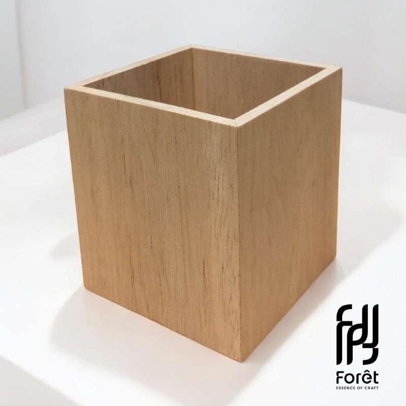 กล่องใส่เครื่องเขียน Foret รุ่น BOX-01 ไม้ยางพารา สี Natural -1