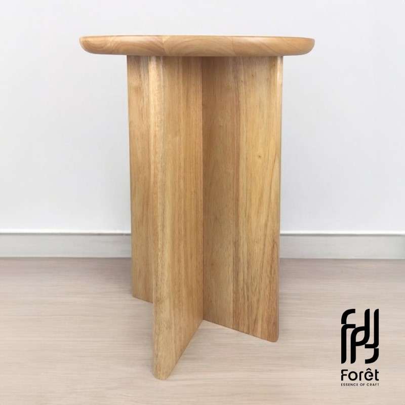 โต๊ะข้างวางของ Foret รุ่นSP2235-1 ไม้ยางพารา สีธรรมชาติ-1