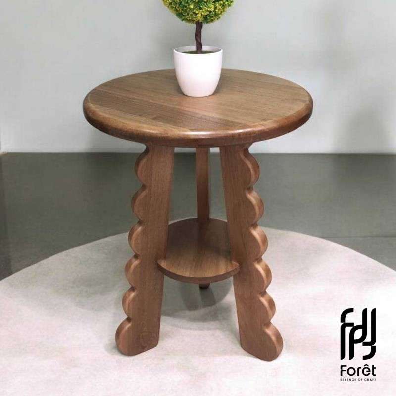 โต๊ะข้างวางของ Foret รุ่นSP2296 ไม้ยางพารา สีNatural Oak-1