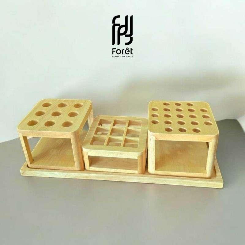 ที่เก็บอุปกรณ์เครื่องสำอางค์ Foret รุ่น SP-2027 สี Natural-1