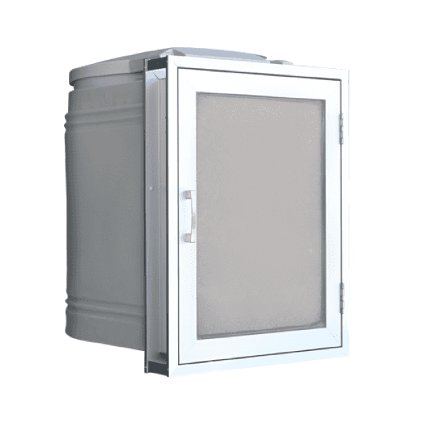 ถังขยะฝังกำแพง DOS รุ่น GOLD BL4-01/GY-120L/R สี OXFORD GRAY GRANITE ขนาด 120 ลิตร (มือจับด้านขวา)-1